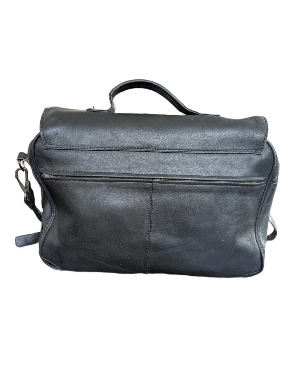 Ellington Black Leather Shoulder Bag/Briefcase - Portland OR adjustable strap